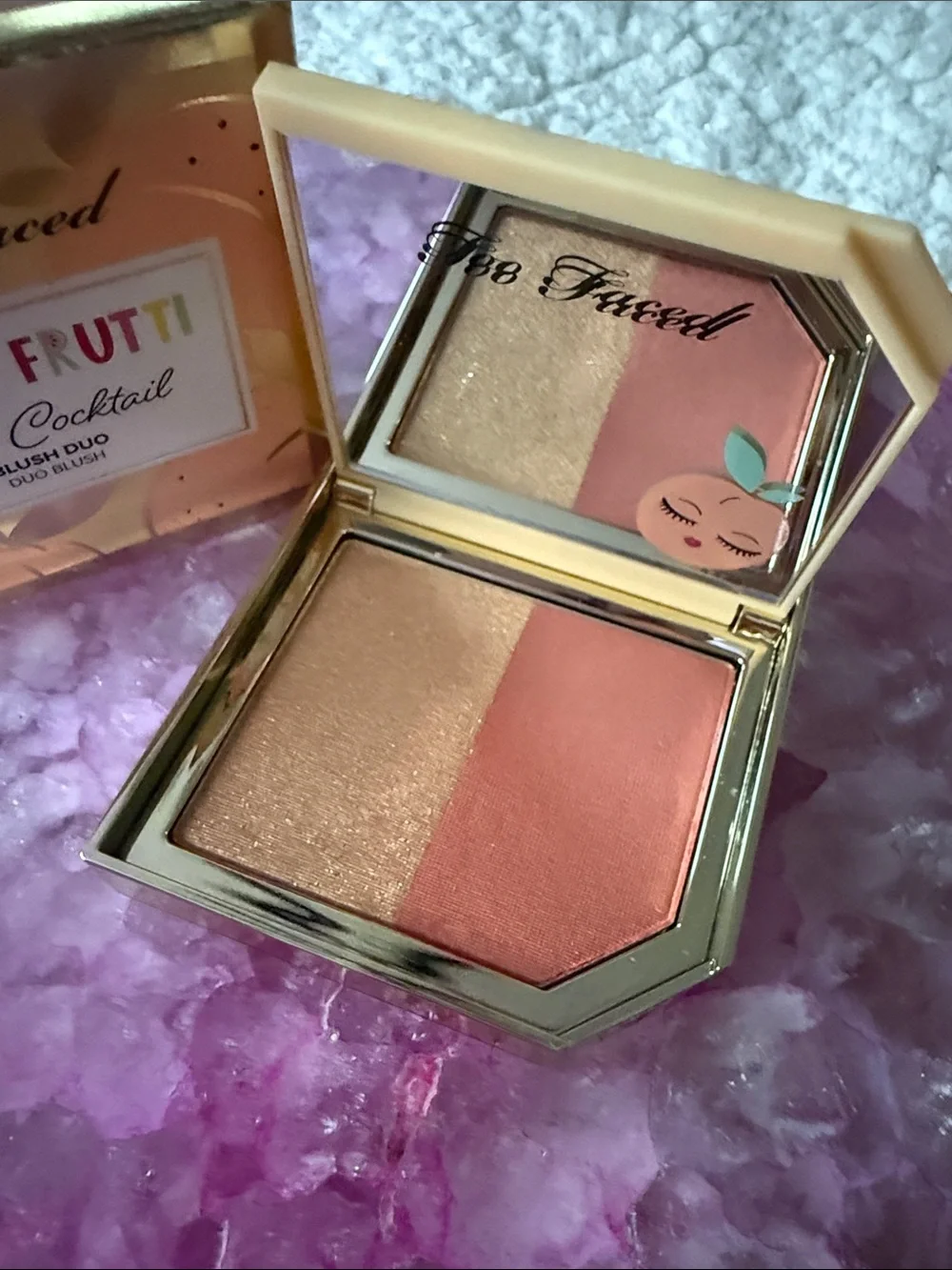 Too Faced Tutti Frutti Fruit Cocktail Blush Duo APRICOT IN THE ACT Full Sz BNIB